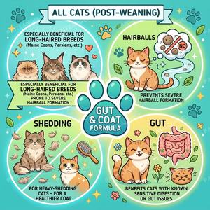 Suplementos Premium para Gatos Hechos en EE. UU.: Probióticos para el Alivio <span class=keywords><strong>de</strong></span> las Bolas <span class=keywords><strong>de</strong></span> Pelo, Omega-3, Lisina y Taurina - Solución para el Bienestar Intestinal Felino - Product Image 2