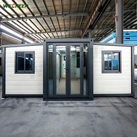 Maison conteneur extensible de haute qualité, maison préfabriquée extensible personnalisée pour les casernes de chantier