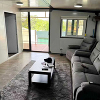 Casa Contenedor Plegable Expandible de 20/40 pies, de Lujo, Techo Plano, Móvil, Plegable, de Bajo Costo, Portátil, Diseño Moderno, Aislada