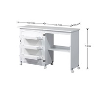Table de couture pliante multifonctionnelle à 3 étagères réglable et moderne en bois pour meubles de maison et salon