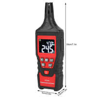 Termohigrómetro USB con Pantalla LCD HABOTEST HT618, ABS, IP55, Certificado CE ROHS, 1 Año de Garantía, Registro de Datos de 99 Grupos, OEM/ODM