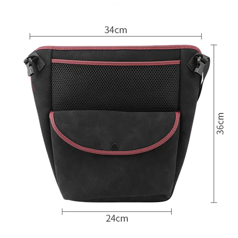 Car seat storage bag multi-functional seat middle storage net pocket center control mounted car seat back bag