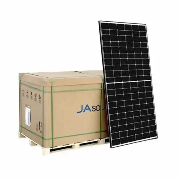 JA 620W N-Type Bifacial Solar Panel Deep Blue JA Half Cell with Double Glass 620W High Performance Solar Panel
