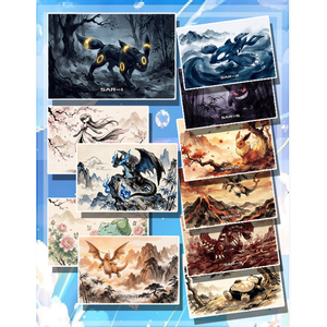 YQ 100 feuilles de papier Premium Pokémon Wonderland, <span class=keywords><strong>cartes</strong></span> de fan art et <span class=keywords><strong>cartes</strong></span> à collectionner, impression couleur intégrale, boîte cadeau portable - Product Image 2
