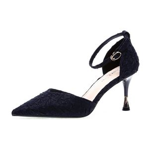 Escarpins noirs élégants et sexy à bout pointu avec bride cheville et talons aiguilles pour femme, collection Printemps-Automne 2026 - Product Image 3
