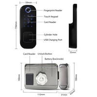 Serrure de porte intelligente numérique sans fil électrique étanche TTLock APP pour portail extérieur