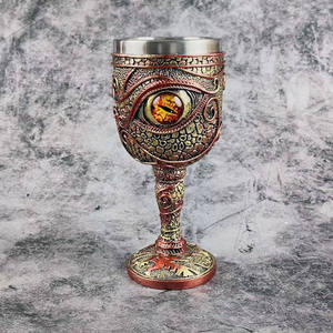 Copa de bronce antiguo europeo de Metal, Copas de ojo de <span class=keywords><strong>diablo</strong></span> de serpiente de Halloween, cáliz, decoración de Ojos de dragón, artesanías, copa de <span class=keywords><strong>vino</strong></span> tinto de resina - Product Image 6