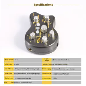 อุปกรณ์เอฟเฟคในตัวสำหรับกีตาร์ไฟฟ้า POGO <span class=keywords><strong>Mini</strong></span> PE50 - Product Image 2