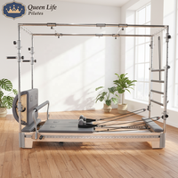 Queenlife 8-en-1 Crossformer Victoria's Secret Machine : Rail de transfert, Lit de Pilates pour le renforcement du tronc, Tour d'exercices pour tractions et extensions vertébrales