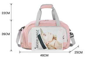 Sac de voyage personnalisé avec logo, sac de sport de grande capacité, sac de yoga portable, sac de voyage unisexe, sac de fitness pour femmes et hommes - Product Image 4