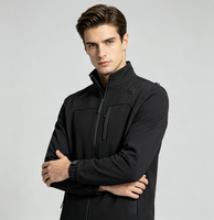 Veste Softshell Épaisse Imperméable Coupe-Vent pour Homme avec Col Montant, Poches Zippées et Panneaux Plaqués – Idéale pour la Randonnée, le Travail et les Loisirs en Hiver