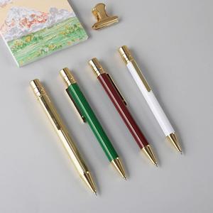 Wholesale Custom Luxury Hotel Ballpoint Pen Custom Logo High Quality Gold Top Business Gift Twist Metal <b>Roller</b> Pen - Product Image 2
