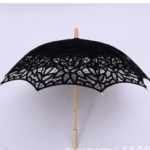 Хлопковый кружевной Свадебный зонт Battenburg, Женский солнцезащитный зонтик для невесты - Product Image 6