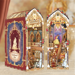 Tonecheer Nook Livre Rose Enchantée Baguette Magique Conte de Fées Capteur Clic pour Allumer Musique Jouant Maison de Poupée Exquise TQ147 - Product Image 4