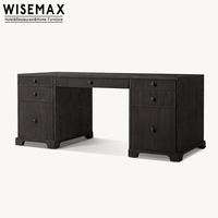 WISEMAX FURNITURE Mobilier de bureau moderne pour la maison, table d'ordinateur de style américain, bureau en bois massif de chêne pour la maison, l'hôtel, la chambre à coucher