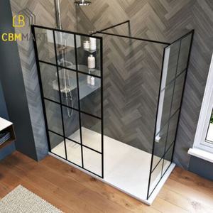 Porte de <span class=keywords><strong>douche</strong></span> en verre trempé rectangulaire moderne CBMmart, installation plus facile, porte de <span class=keywords><strong>douche</strong></span> fixe, porte de <span class=keywords><strong>douche</strong></span> à l'italienne - Product Image 6