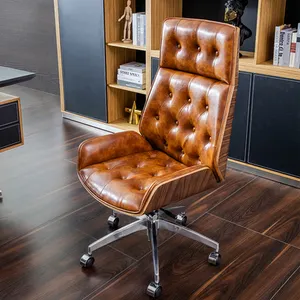 Luxury brown office chair with white and gold office chairs for lumber support office chair cushion