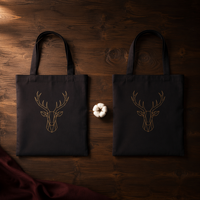 Sac en toile Frost Star en coton recyclé, disponible en stock ou avec impression personnalisée, sac de transport en tissu à double usage pour articles de fin d'année