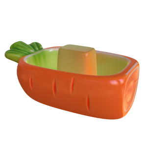 Керамическая экологичная кормушка для птиц в форме моркови, подвесная миска для декора патио, двора и сада - Product Image 1