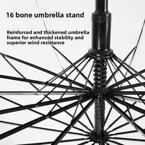 Parapluie transparent robuste semi-automatique avec logo personnalisé, vente en gros, manche long droit - Product Image 5