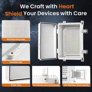 QILIPSU 290x190x140mm IP67 boîtier de commande étanche boîtier d'instrument, <span class=keywords><strong>armoire</strong></span> de câbles extérieure NEMA 3R montage sur panneau de <span class=keywords><strong>piscine</strong></span> - Product Image 3