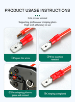 Terminal de crimpado macho de latón con aislamiento de PVC, conector de cable automotriz de 12V MDD1.25-110 para arnés de cableado automotriz, venta al por mayor de fábrica