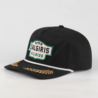 Casquettes de baseball noires non structurées à 5 panneaux en 100 % coton de haute qualité, avec logo personnalisé et broderie métallique vintage – Vente en gros