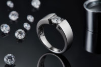 Bijoux fins, coupe ronde brillante, argent sterling 925, véritable moissanite, nouveau diamant, bagues pour hommes