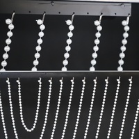 Rideau de plafond en cristal personnalisé pour mariage, rideau à perles effet vague d'eau pour la décoration de salle de banquet