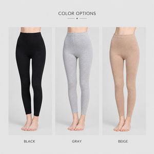Leggings thermiques en soie et cachemire pour femme, épais et chauds, taille mi-haute, pour automne-hiver, couche de base, personnalisables avec logo, doux et de qualité supérieure - Product Image 4