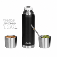 Ensemble thermos isotherme en acier inoxydable de 550 ml avec tasse à maté et bombilla, logo personnalisé, kit Yerba Mate