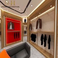Armoire de présentation de vêtements pour hommes, murale, pour chemises et pantalons, pour boutique de vêtements
