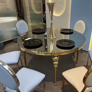 Juego de mesa de comedor moderno de 8 plazas sillas cómodas Hotel muebles de restaurante de lujo juego de comedor de salas de estar de alta calidad - Product Image 2