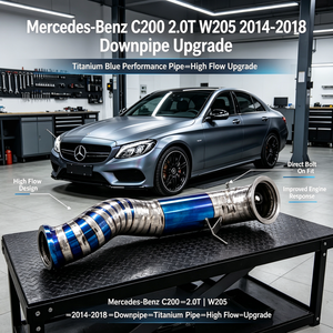 ท่อไอเสียไทเทเนียมอัลลอยด์สำหรับ Mercedes-Benz C200 2.0T W205 ปี <span class=keywords><strong>2014</strong></span>-2018 แบบ Direct Dump Pipe เพิ่มประสิทธิภาพการขับขี่ - Product Image 1