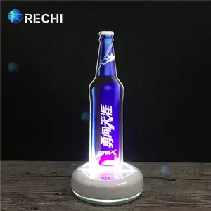 RECHI 광고 가장자리 간판 소매점 카운터 탑 아크릴 맥주 병 LED 조명 책상 야간 서명