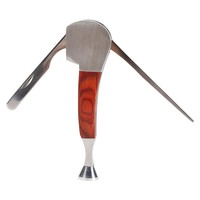 Couteau de nettoyage pour pipe à tabac en acier inoxydable 3-en-1 Red Wood, coupe-tube à tabac en bois de haute qualité et accessoires pour pipe