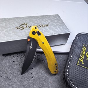Cuchillo Plegable ZMRYDS con Mango de Aluminio, Hoja de Acero Inoxidable con Punta de Lanza, Perilla de Pulgar, Cuchillo de Camping, Grado DIY, Uso en Exteriores, OEM - Product Image 3