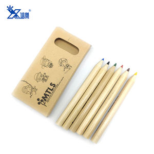 Kualitas tinggi kustom cetak kayu 6 buah kalour pensil warna set crayon de couleur boite profesional <span class=keywords><strong>Mini</strong></span> pensil warna - Product Image 6