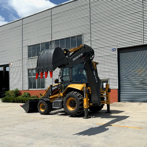 Retroexcavadora con certificación CE de 2.5T para construcción de carreteras, cargadora compacta duradera con sistema de acoplamiento rápido para uso versátil - Product Image 3