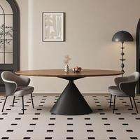 Petite table luxueuse, moderne et simple, conception ovale très durable et petite, adaptée au salon familial ou à l'hôtel.