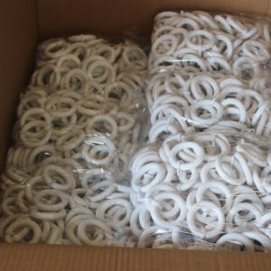 וילון טבעת עץ וילון מוט אביזרי טבעות חריר טבעות לבן צבע עבור 28MM מוט kayu langsir jenis וו aksesorilangsir - Product Image 2