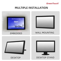 Monitor de pantalla táctil LCD IPS Full HD de 24 pulgadas 23,8, pantalla táctil a prueba de vandalismo sin marco para autoservicio ATM KIOSKS, Monitor táctil