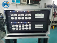 Boîtier métallique de distribution d'énergie à montage en rack 3U de 19 pouces avec voltmètre Boîtes de distribution monophasées