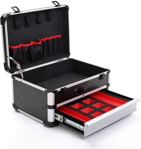 Portable Aluminum <b>Tool</b> <b>Box</b> with Drawer Storage Carrying Toolbox - Product Image 6