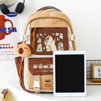 Nouveau Sac à Dos Étudiant 4-en-1 YCH 2026 – Le Meilleur Vendeur en Gros : Ensemble Sac à Dos Capybara Cartoon pour Étudiants Mignons