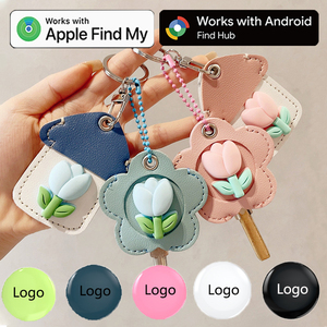 Nouveau Traceur GPS Créatif en Plastique en Forme de Tulipe Anti-perte pour Clés, Cartes, Objets Domestiques, Compatible iOS et Android - Product Image 1