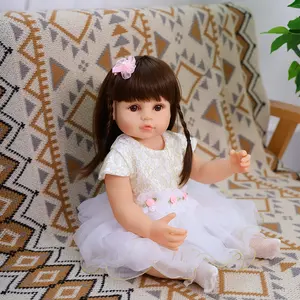 Boneka bayi realistis, hadiah mainan buatan tangan tubuh lembut realistis 22 inci 55cm