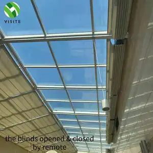 YST nhà máy của tùy chỉnh fcs Skylight Rèm tán Chất lượng cao có thể thu vào mái hiên điện ngoài trời kính mái PVC gỗ