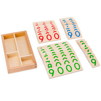 Cartes numériques en bois de 1 à 9000, système décimal Montessori, valeur des chiffres, codées par couleur, kit d'apprentissage éducatif pour tout-petits