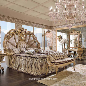 Cama King Size AA3-Fancy con Muebles de Dormitorio de Madera Tallada Elaborada, Juego de Muebles de Lujo - Product Image 2
